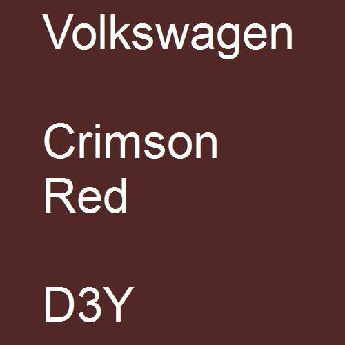 Volkswagen, Crimson Red, D3Y.